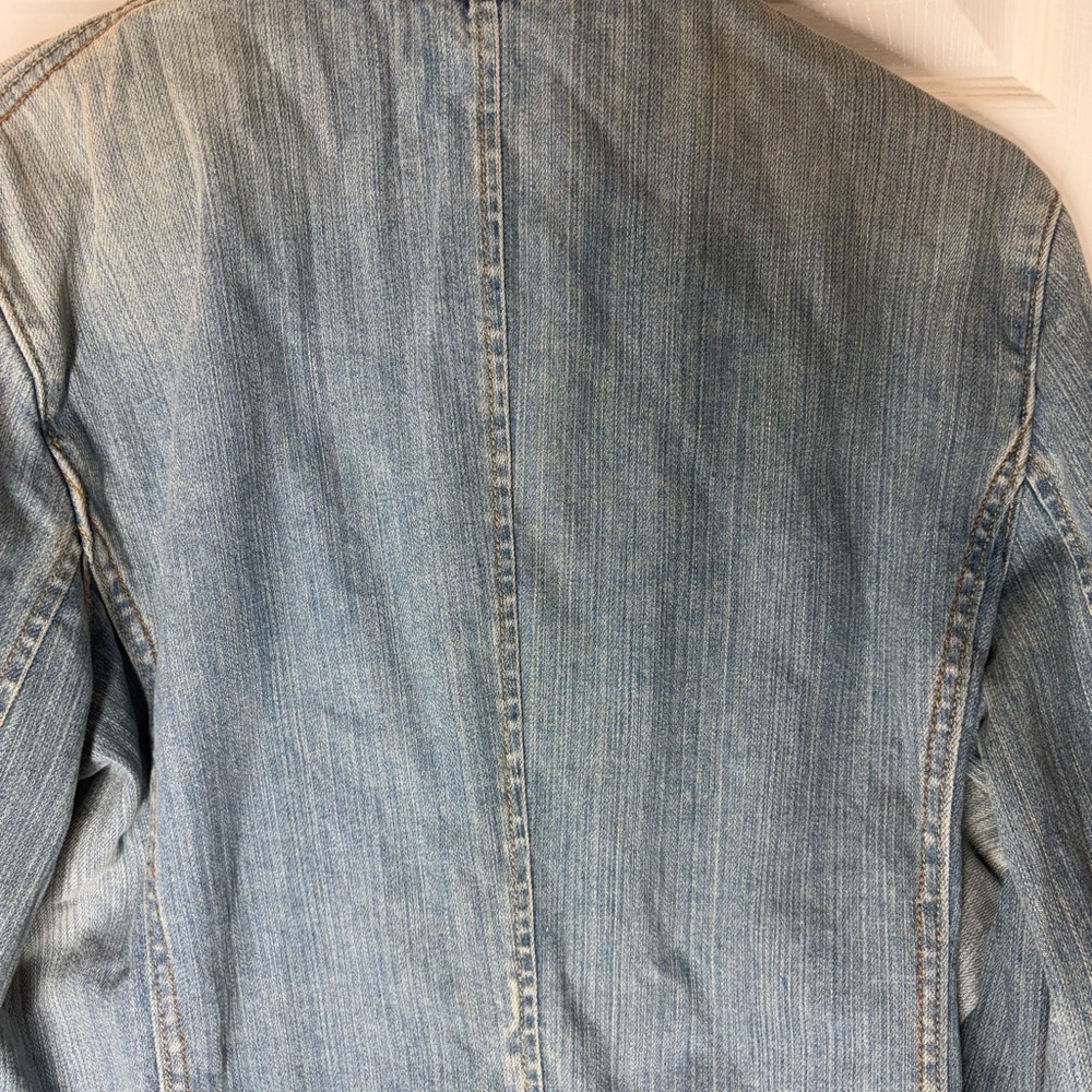 Gap Blue Denim With Patterned Lining - image 7